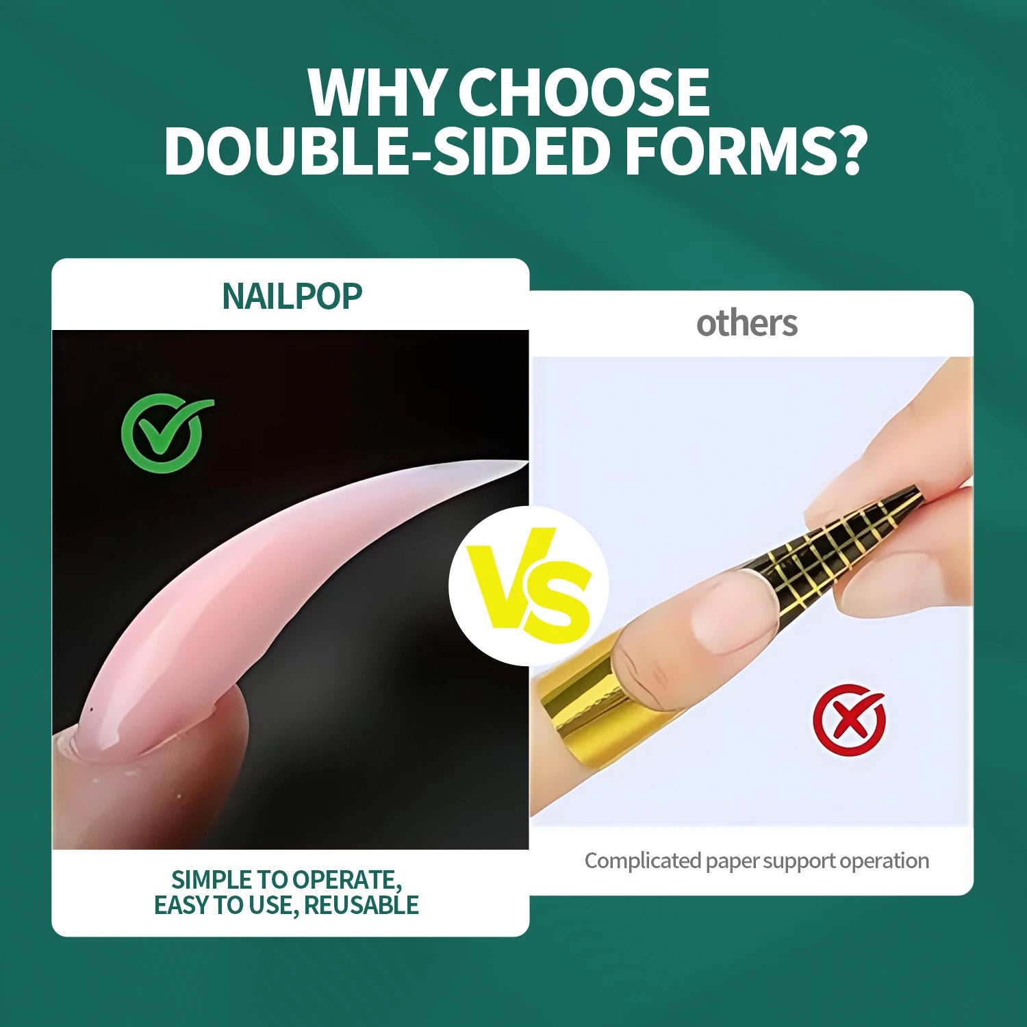 Kit de formes d’ongles doubles 6 en 1, 168 pièces