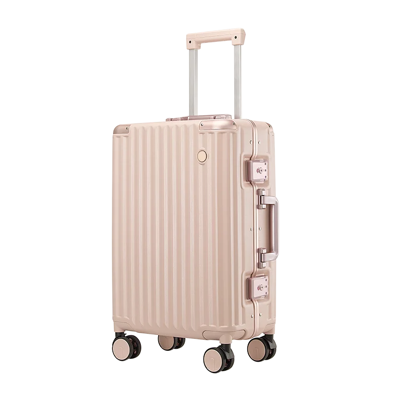 Valise rigide en PC avec cadre en aluminium – bagage à roulettes à serrure TSA, 20, 24 et 26 pouces