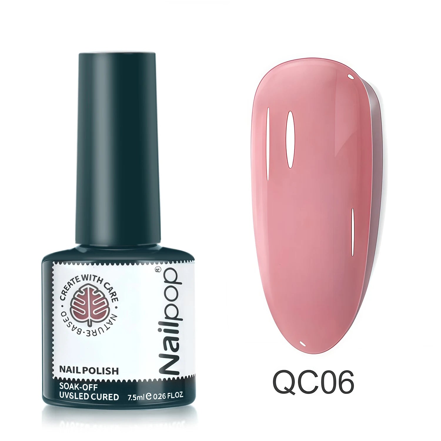 Vernis Gel Professionnel Jelly 6 Couleurs Translucides UV/LED, Soak Off, Salon et Nail Art, Nude et Rose, 7,5 ml