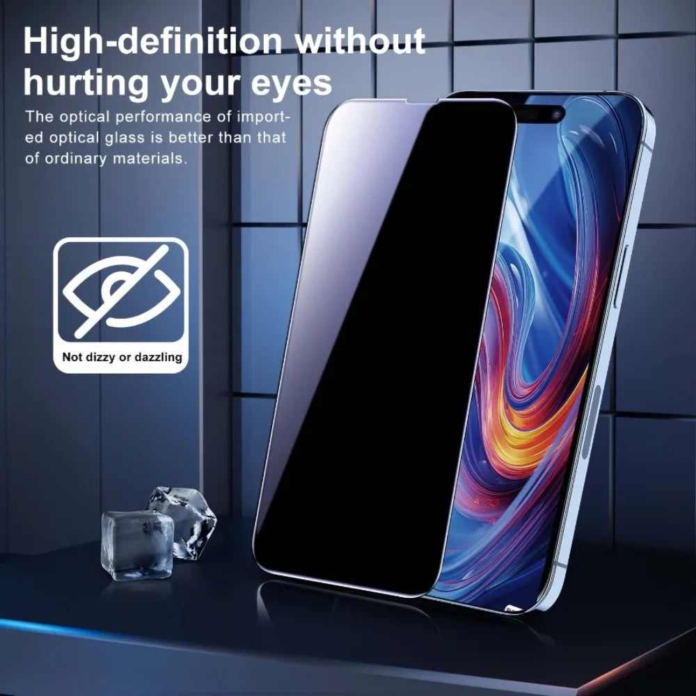Protecteur d'écran Anti-espion pour iPhone (17/16/15/14 Pro Max/16e) – Verre trempé