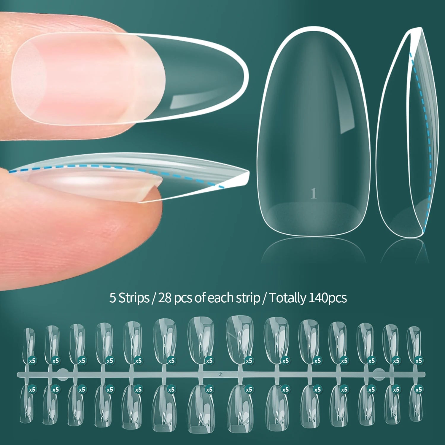 Faux Ongles Acryliques 140/150 pcs - Instant Apex Nailpop