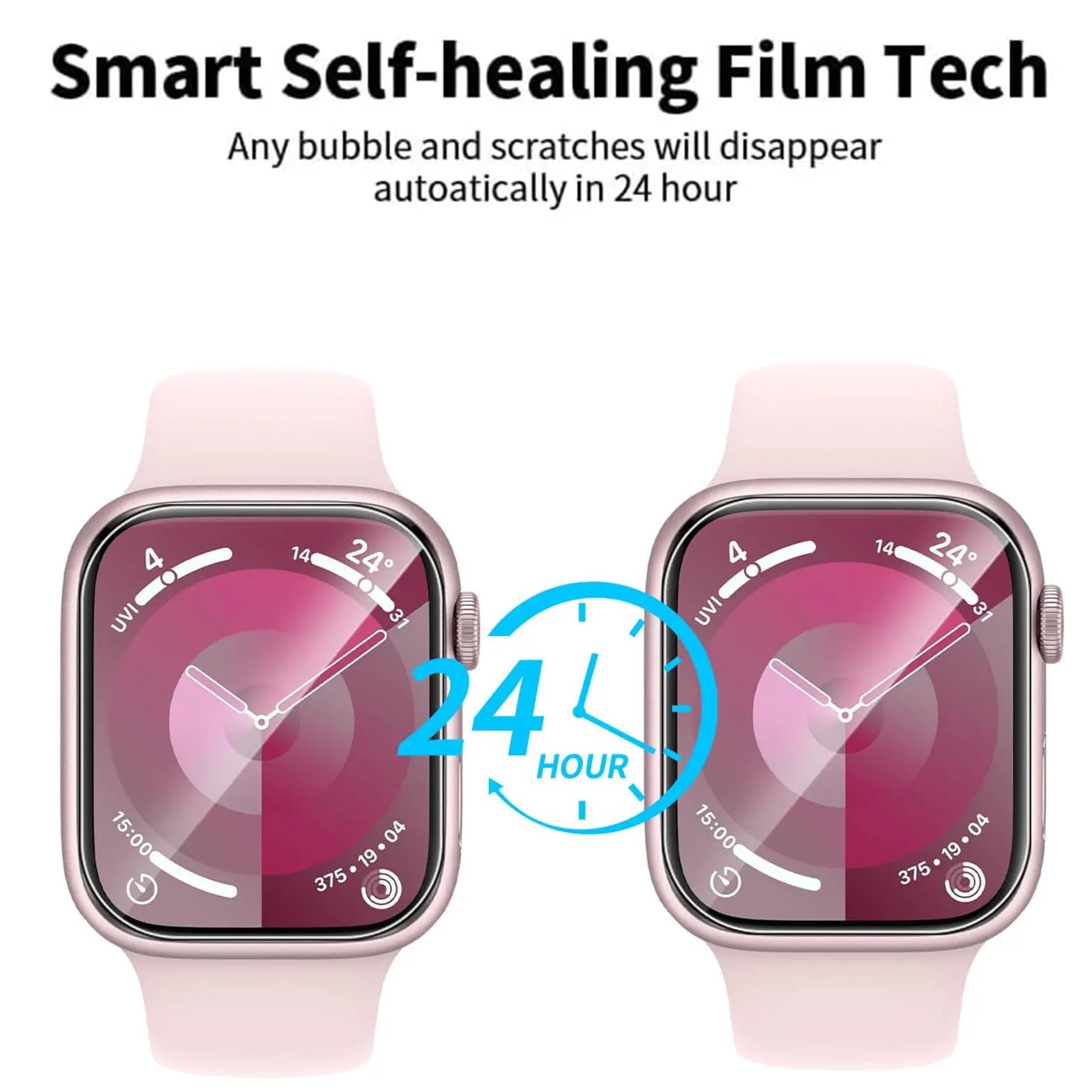 Film de protection hydrogel pour Apple Watch – Transparent et flexible