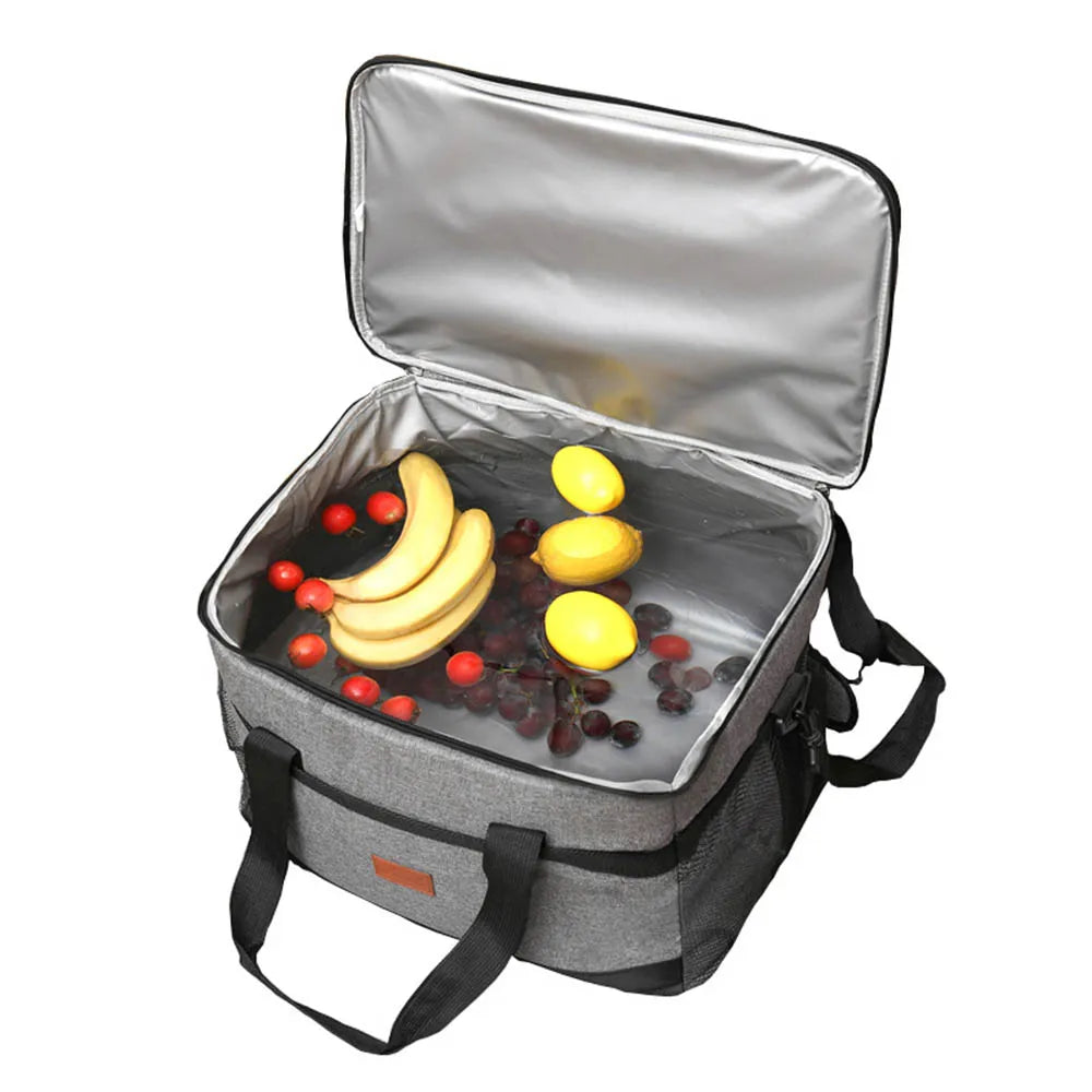 Große Kapazität, faltbare Kühltasche, isolierte Lunchbox, Picknick, Outdoor, Reisen, Camping, Grillen, Familienfeier, 35 l