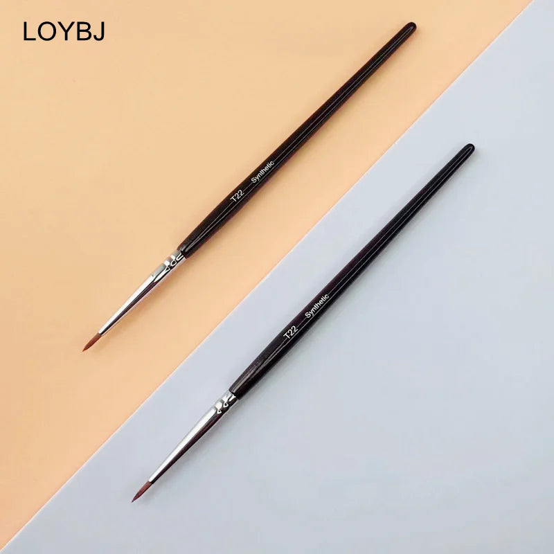 Ensemble De Pinceaux De Maquillage Synthétique LOYBJ 10/20/50/100pcs T22 Pinceau Eyeliner Larme Rainure Correcteur Fine Eye-Liner Cosmétique Brosse