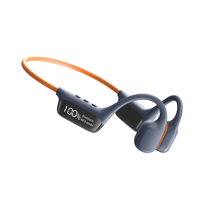 Casque à conduction osseuse sans fil Bluetooth 5.4 IPX8, Niveau d'étanchéité IPX8, adapté à la natation, aux sports et au cyclisme Casque indolore Prise en charge d'un lecteur MP3 avec une mémoire de 32G