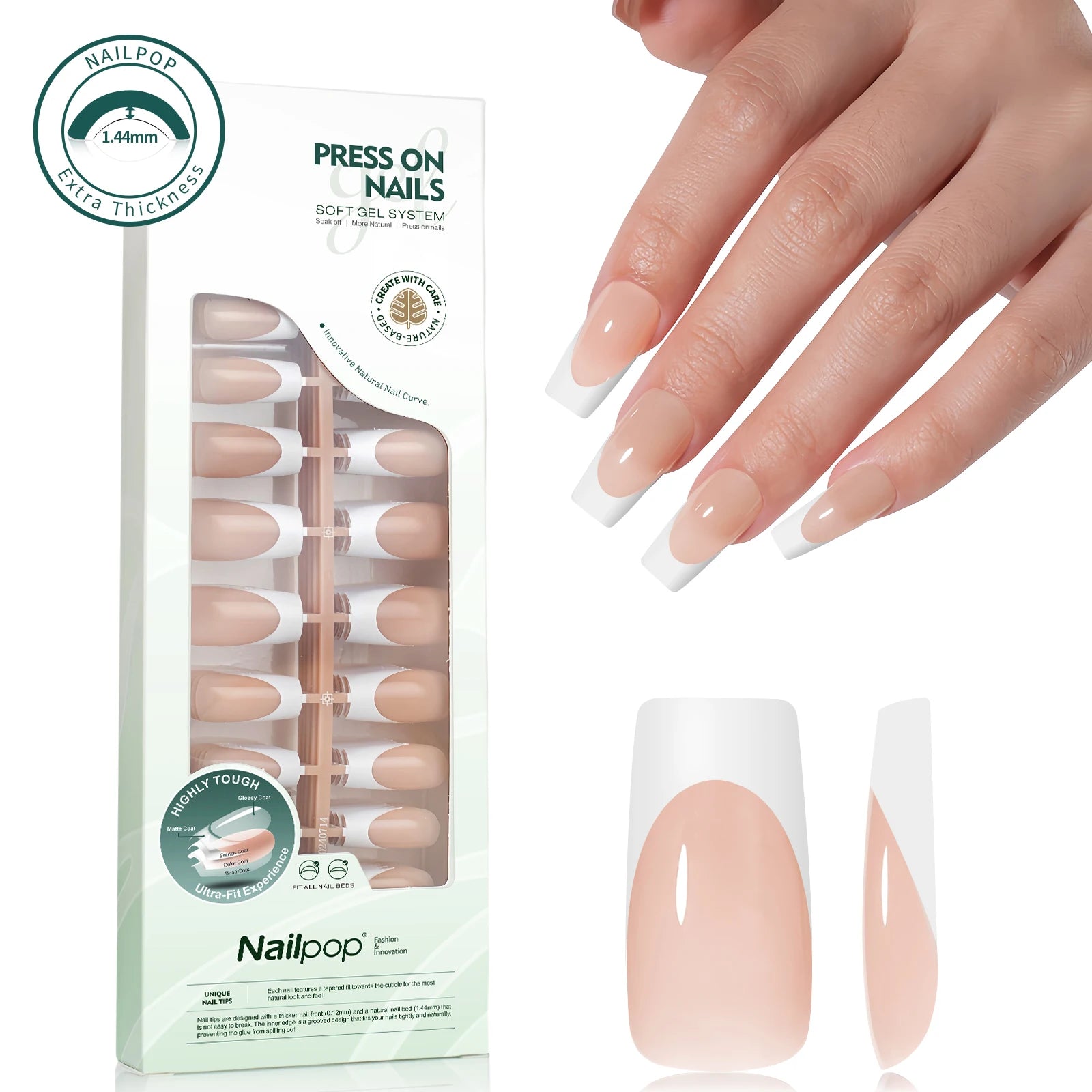 Press On Français Ultra Fit 140 pcs