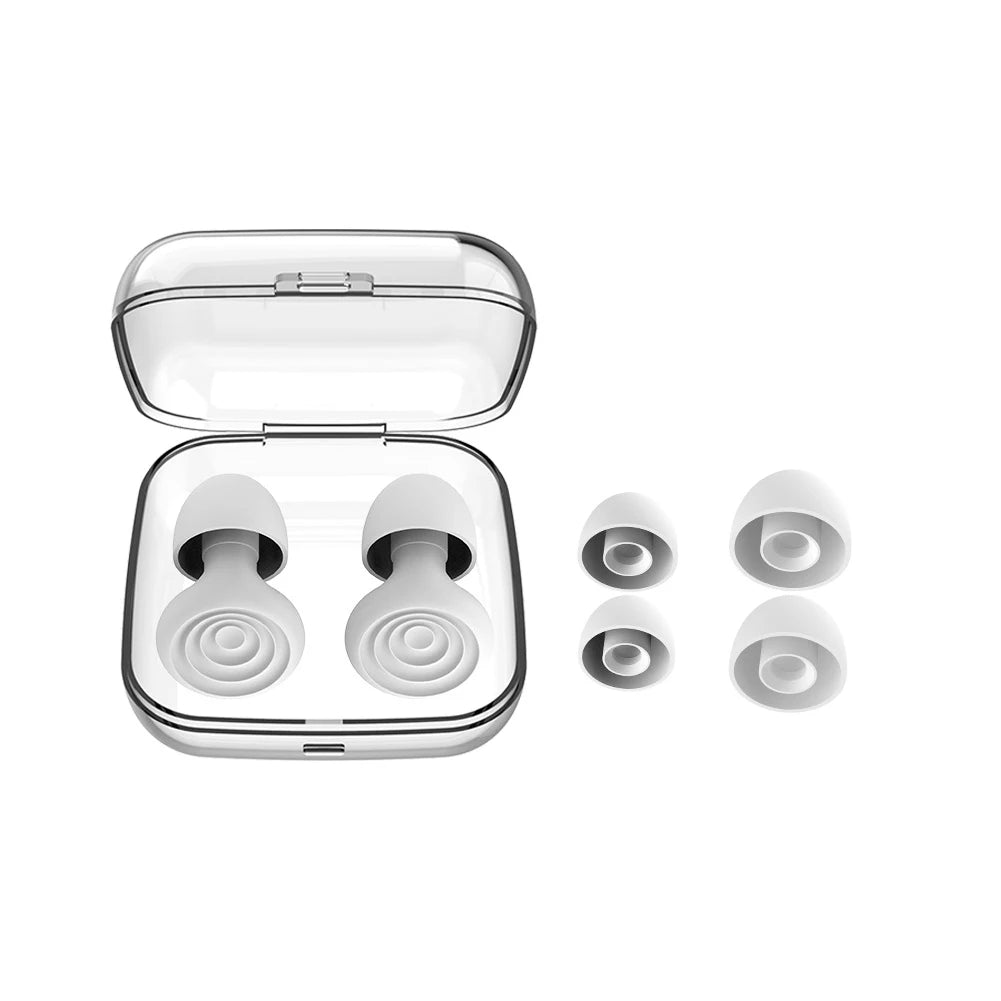 Bouchons d'oreille anti-bruit en silicone pour le sommeil, réduction du bruit, protection auditive, voyage