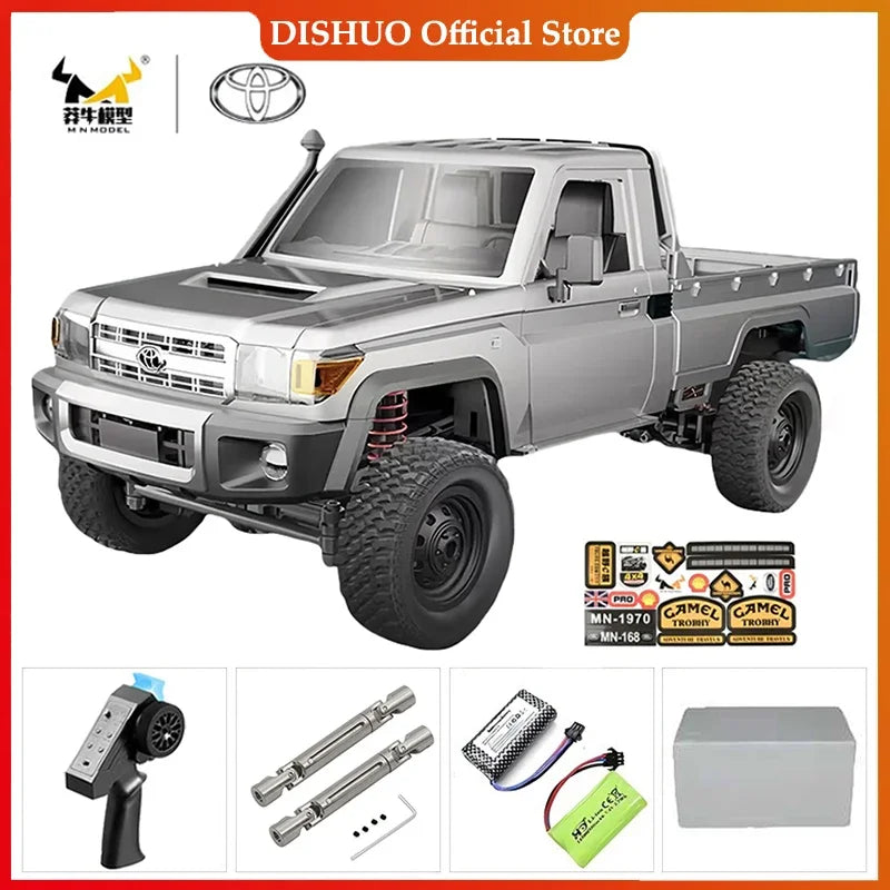 Voiture sur chenilles RC 4x4 MN128 MN82S 2.4G, Buggy d'escalade professionnel avec lumière LED, voitures télécommandées à grande échelle, jouets pour garçons, cadeau