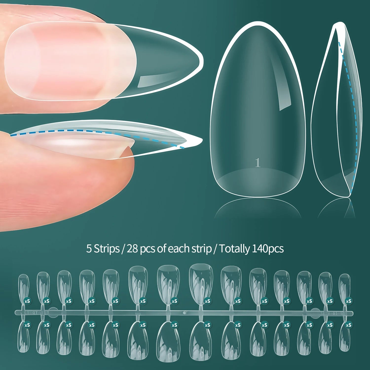 Faux Ongles Acryliques 140/150 pcs - Instant Apex Nailpop