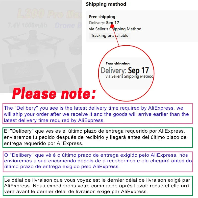 Batterie AE86 PRO MAX 11.4V 8000mAh pour Drone 4K GPS