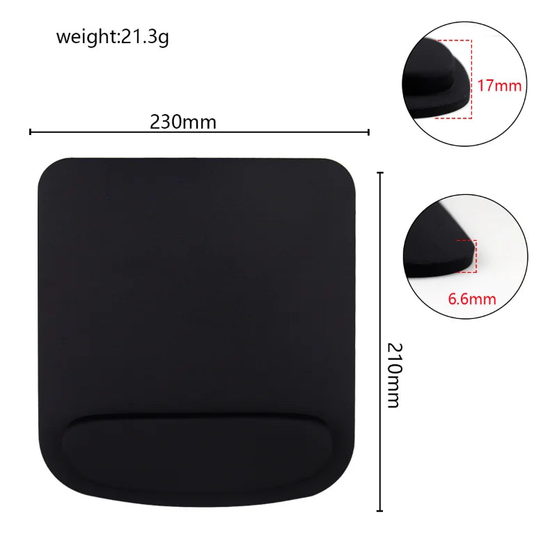 Ergonomic Computer Gaming Mouse Pad, Solid Wrist Rest, Comfortable Mouse Pads, Desk Accessories