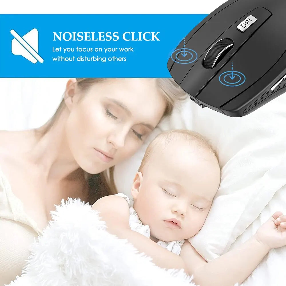 Wireless Optical Mouse, 2.4G, Adjustable