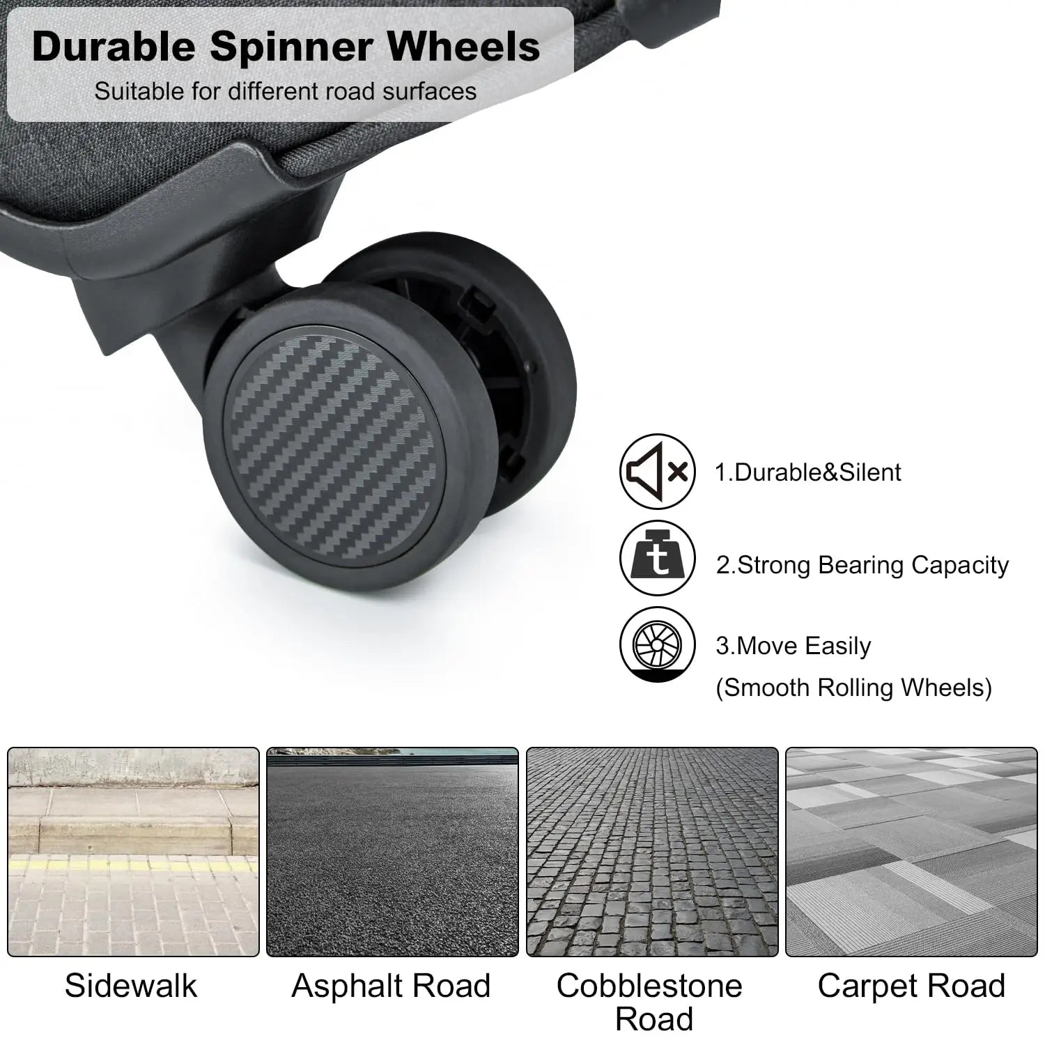 Valise Cargo British Traveller, bagage à main souple, serrure TSA et 4 roulettes