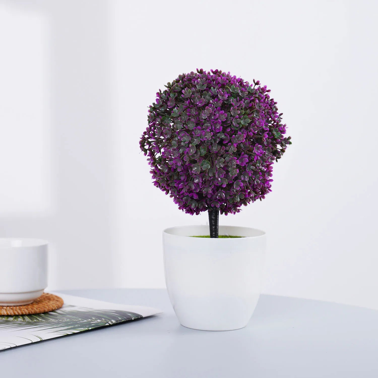 Plantes artificielles, Ornements de table en pot de fausses fleurs, plantes artificielles, simulation de bonsaï, petit arbre, plantes en pot pour la maison, décor de jardin