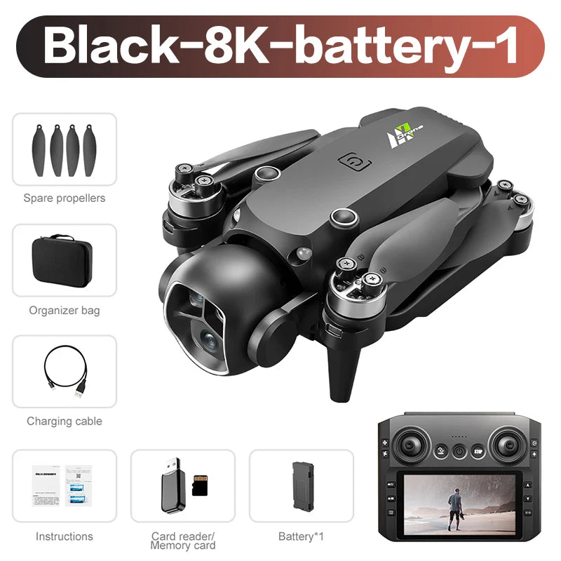 M7 Drone Original 8K – Caméra HD professionnelle 5G FPV, Écran intégré