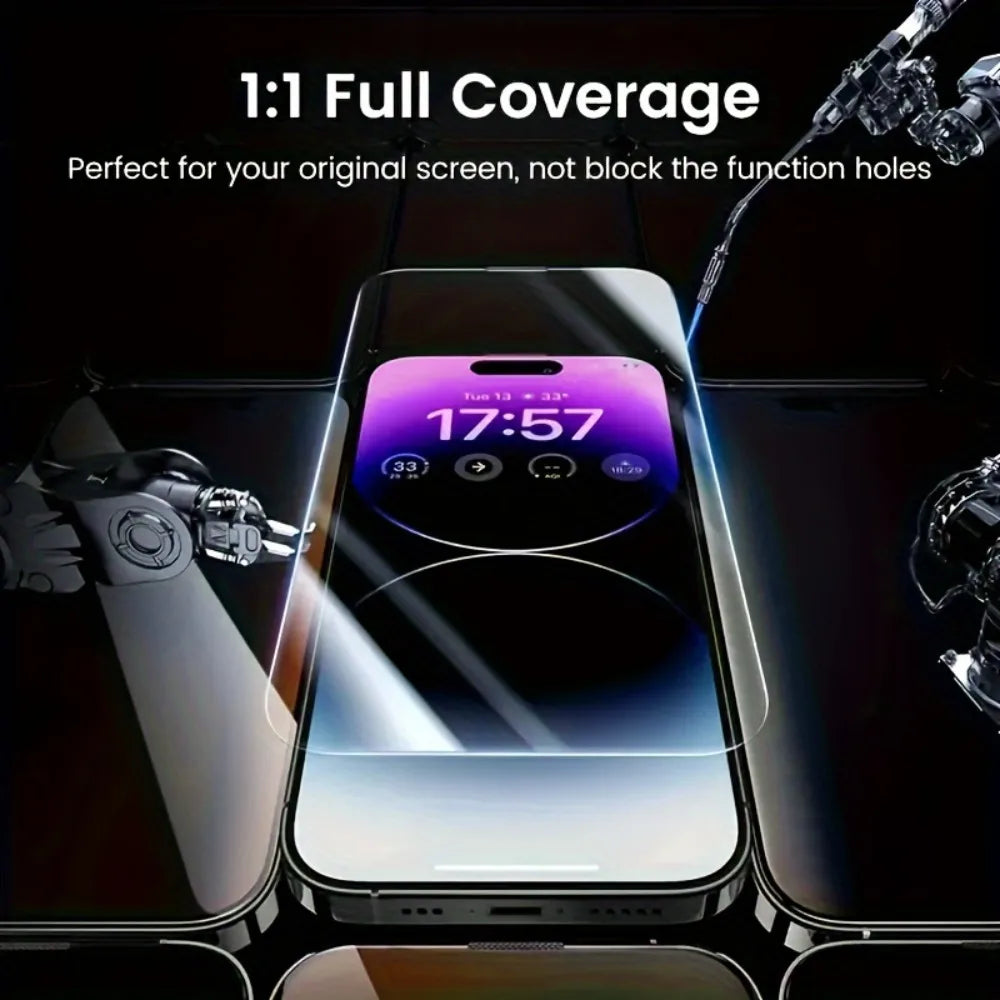 Lot de 2 protections d’écran en verre trempé HD transparent pour iPhone