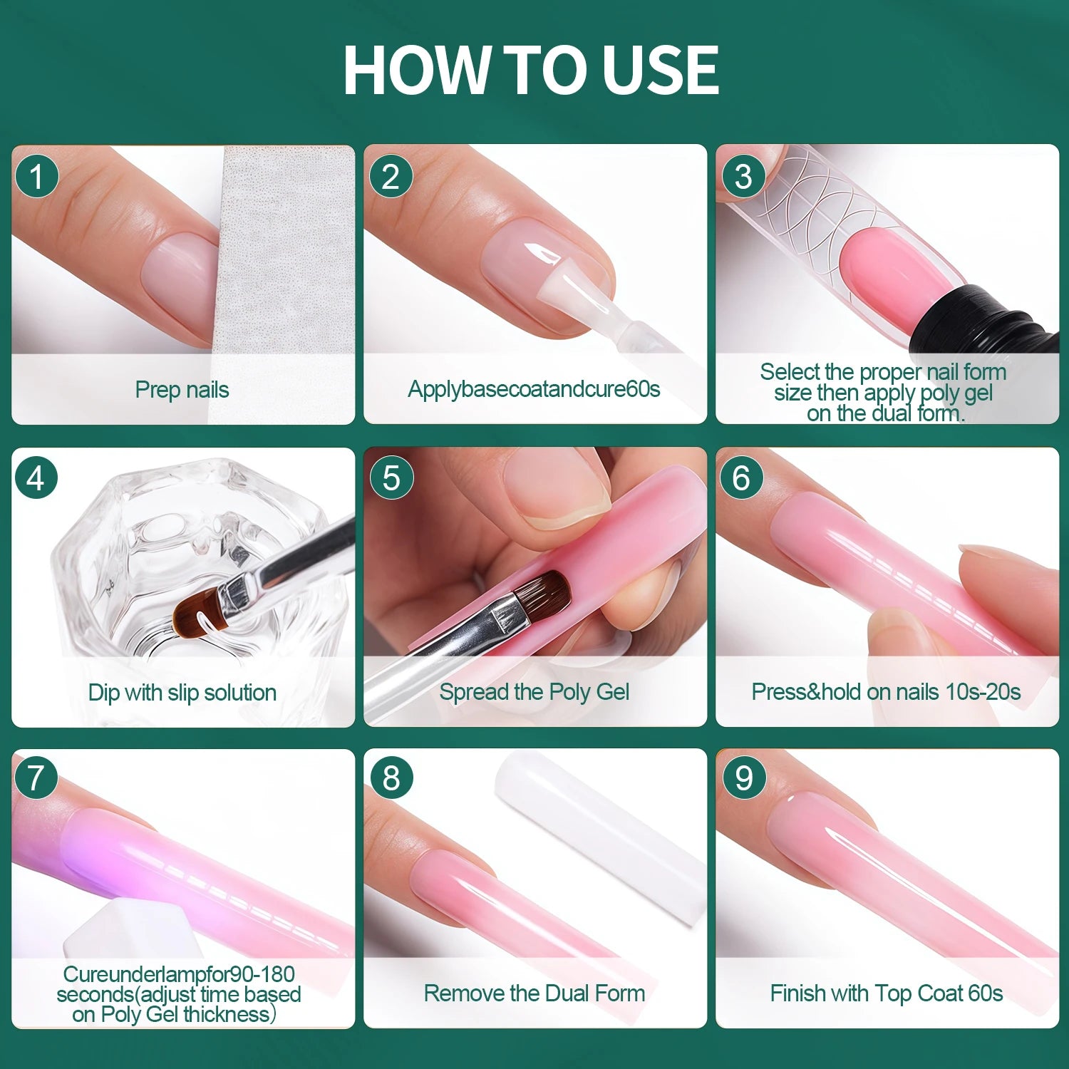 Formes d’ongles mécaniques, 140 pièces, 14 tailles