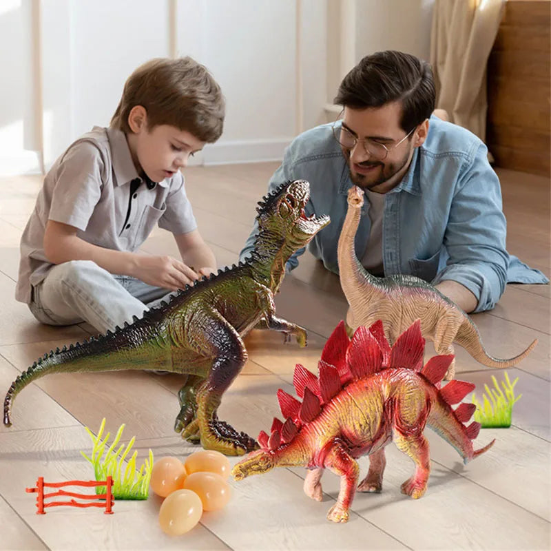 Dinosaur Figures for Kids Carnotaurus Ankylosaurus Voranosaurus Rex Park D37 Decoration Toys Gift