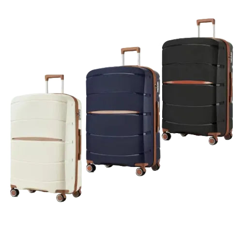 Valise cabine légère en polypropylène S/M/L KONO – 4 roues spinner, chariot rigide avec serrure TSA