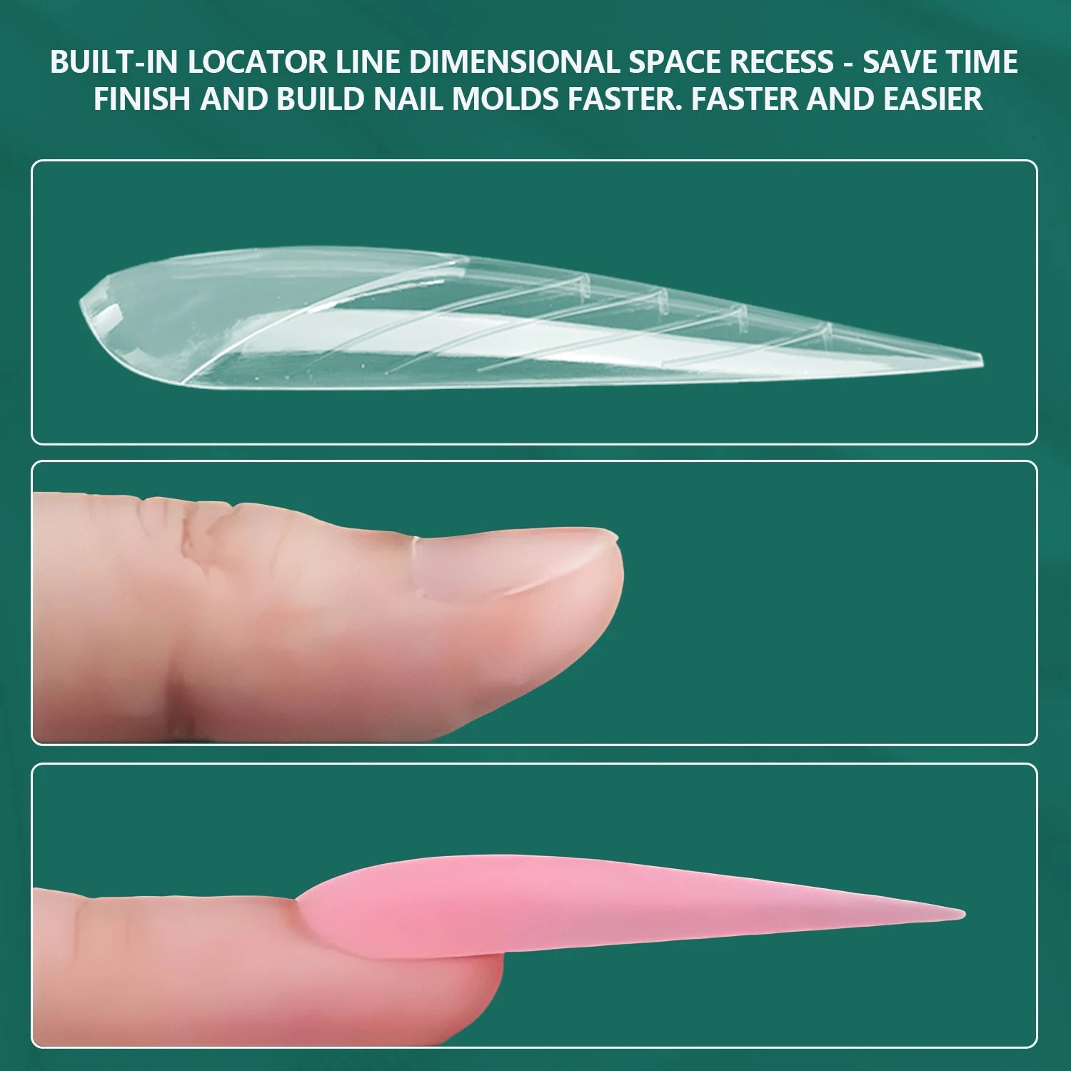 Formes doubles Stiletto pour ongles, 150 pièces
