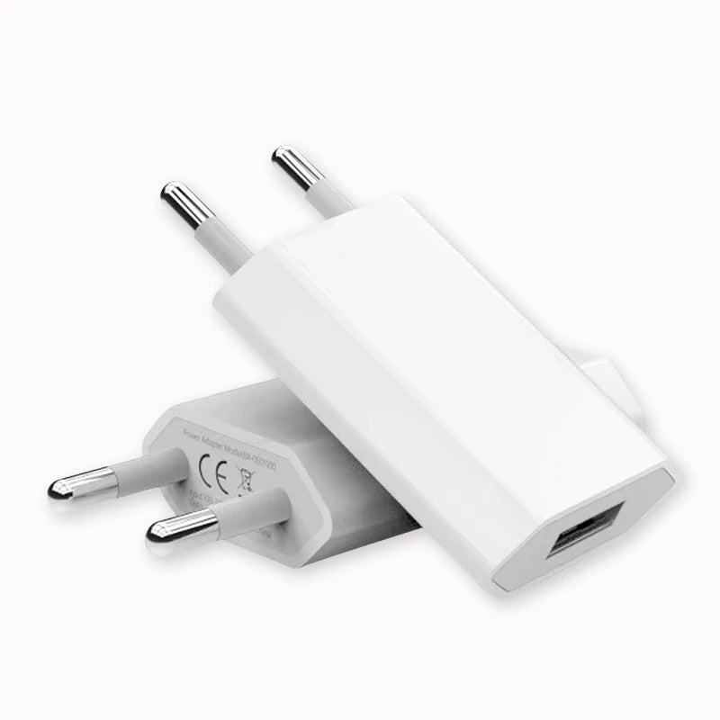 Chargeur Mural USB 5V l'autorisation EU AC pour iPhone 6, 7, 8 Plus, X, XR, 11, 12, 13, 14, 2-5 Pièces