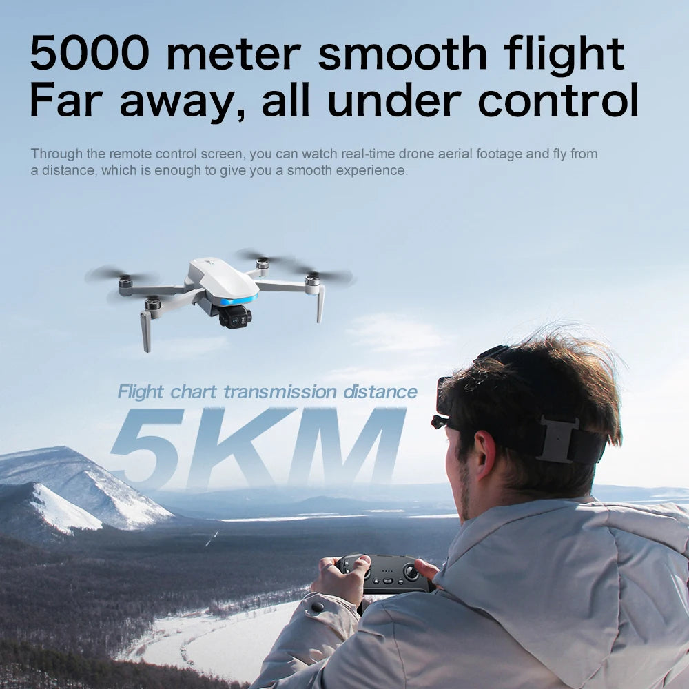 2025 S-X1 GPS Pro Drone – 8K HD, Caméra 3 Axes avec Cardan EIS, Télécommande Écran 5G, Quadrirotor RC