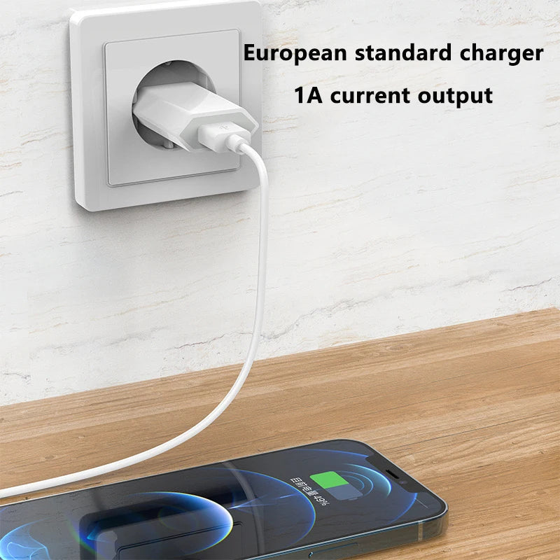 Chargeur Mural USB 5V l'autorisation EU AC pour iPhone 6, 7, 8 Plus, X, XR, 11, 12, 13, 14, 2-5 Pièces