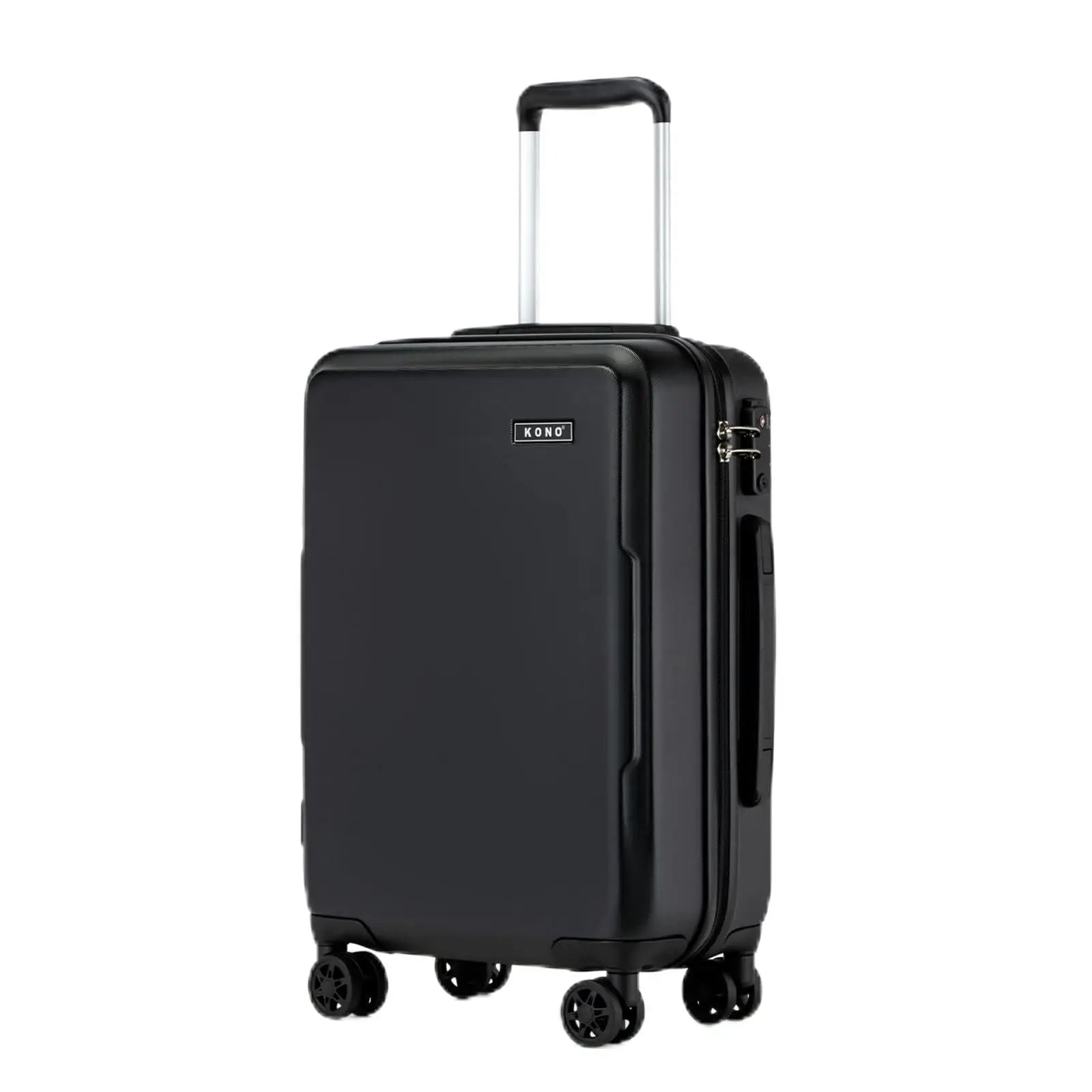 Valise légère à coque rigide avec serrure KONO – TSA, 4 roulettes multidirectionnelles, S-M-L