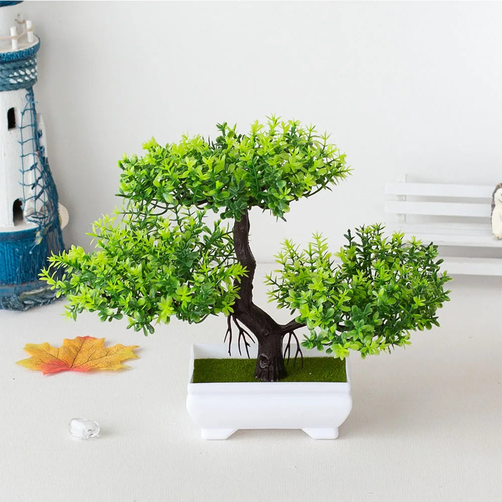 Künstliche Kunststoffpflanzen Bonsai Kleiner Baumtopf Gefälschte Pflanze Topfblume Gartenarrangement Ornamente Schlafzimmer Zuhause Tischdekoration.