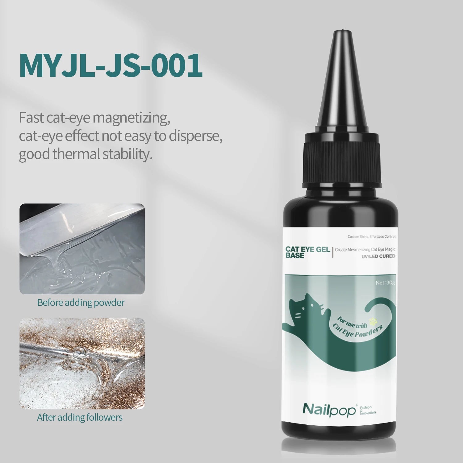 Gel Base Œil de Chat DIY, 30 ml