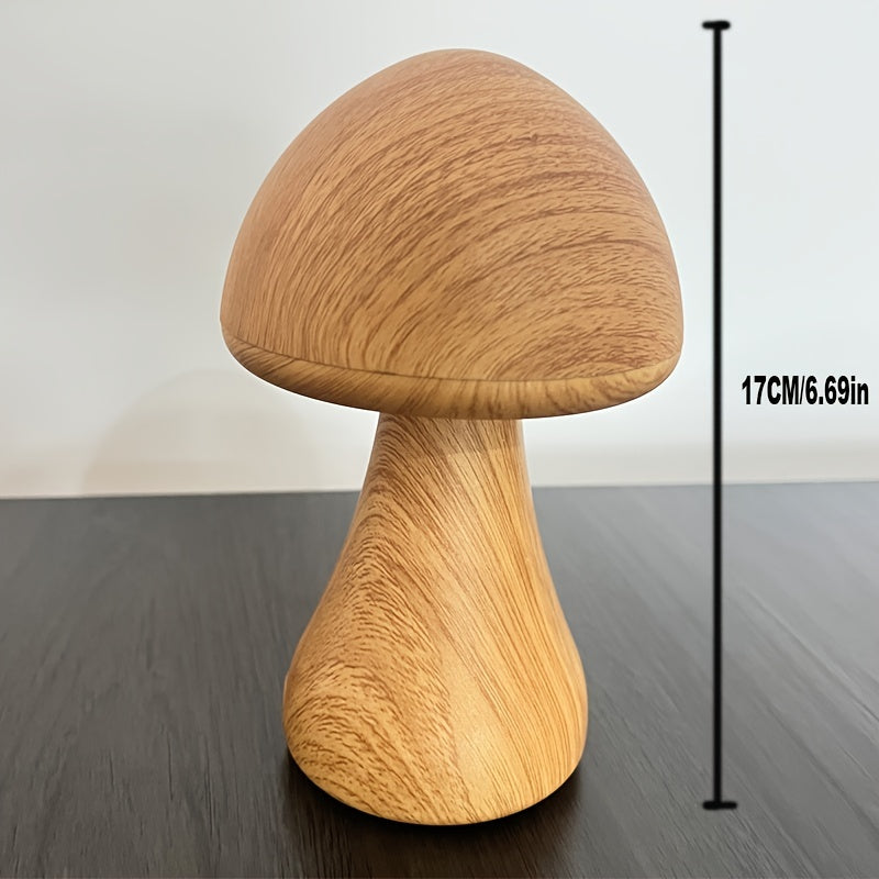 Lampe champignon LED 3 couleurs, veilleuse, lampe USB avec capteur tactile, lampe de chevet portable à intensité variable avec chargement USB